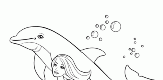 barbie at the pool coloring book to print