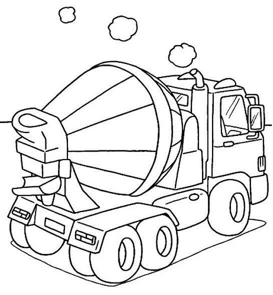 concrete mixer truck printable picture