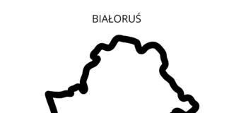 białoruś mapa kolorowanka do drukowania