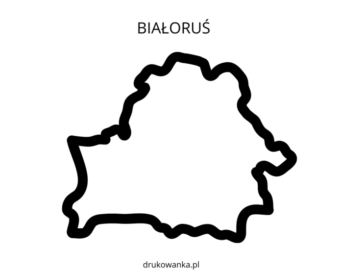 Bělorusko mapa omalovánky k vytisknutí