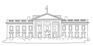 white house coloring book to print