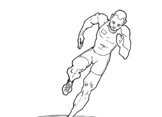 runner coloring book to print