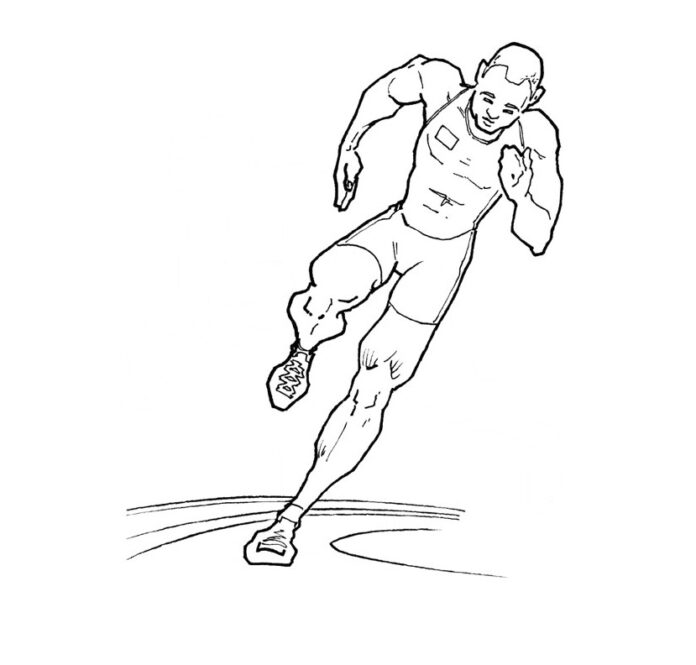 runner coloring book to print