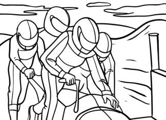 bobsleigh coloring book to print