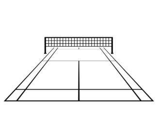boisko do badmintona kolorowanka do drukowania
