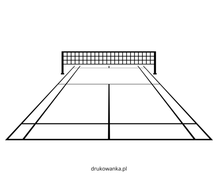 feuille de coloriage de terrain de badminton pour l'impression