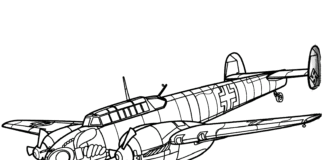 bomber for kids coloring book to print