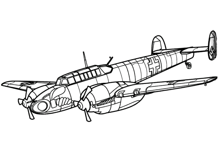 bomber for kids coloring book to print
