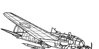 bombplan avfyrar raketer färgläggning bok att skriva ut