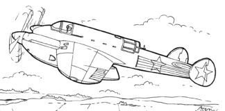 軍事爆撃機の印刷用塗り絵