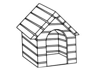 dog kennel coloring book to print
