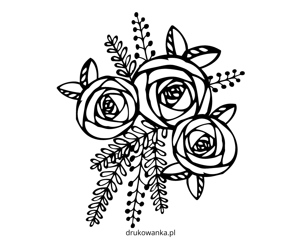 Leaf Bouquet Coloring Book Printable & Online