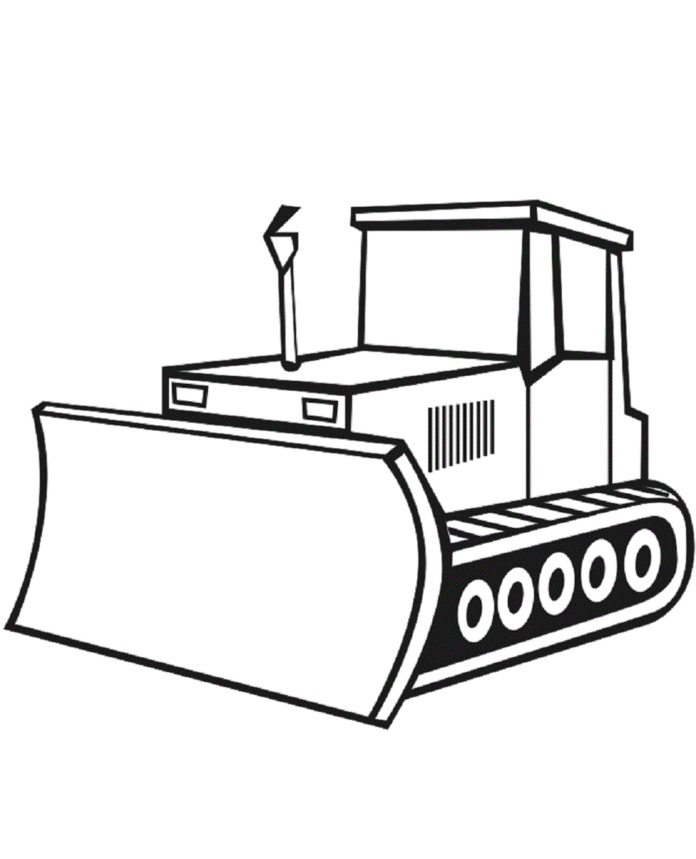 imagen imprimible de un bulldozer para niños