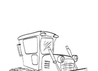 buldożer rysunek obrazek do drukowania
