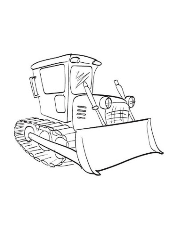 imagen de bulldozer imprimible