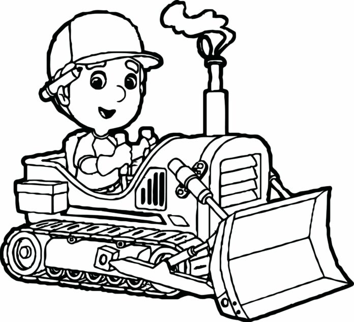 bulldozer from the fairy tale picture to print