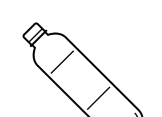Färgbok för vattenflaska som kan skrivas ut