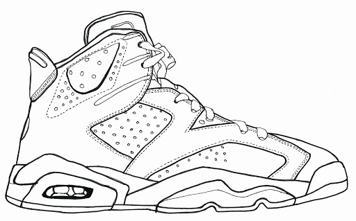 basketball shoes coloring book to print