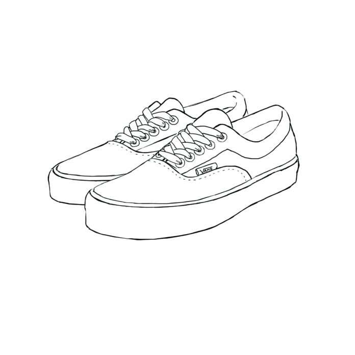 livre à colorier "tennis shoes" à imprimer
