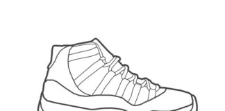 Basketballschuhe Malbuch zum Ausdrucken