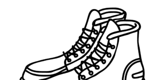 work boots coloring book to print