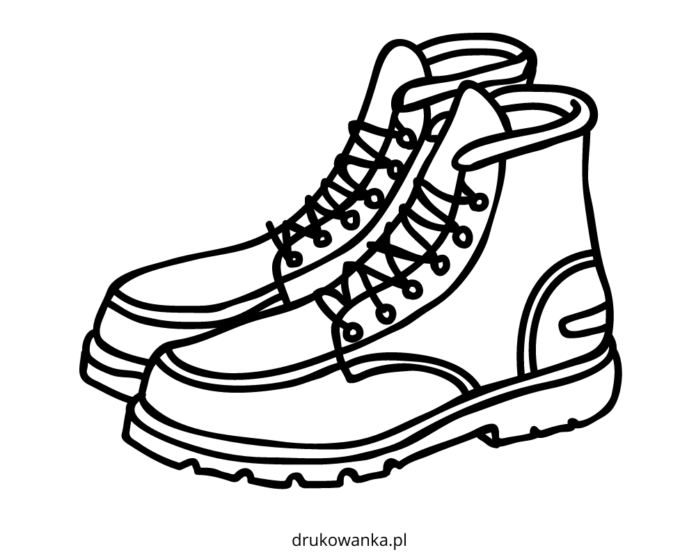 work boots coloring book to print