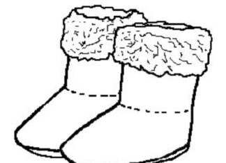 Winter boots printable picture