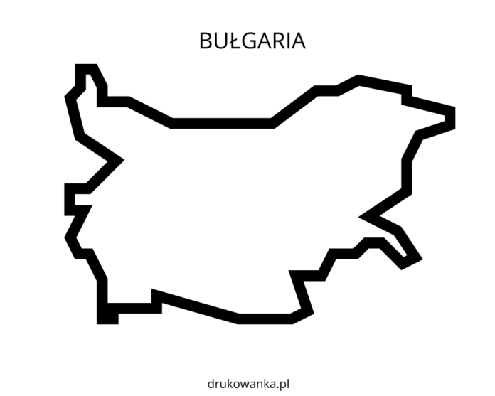 mapa Bulharska k vytisknutí omalovánky
