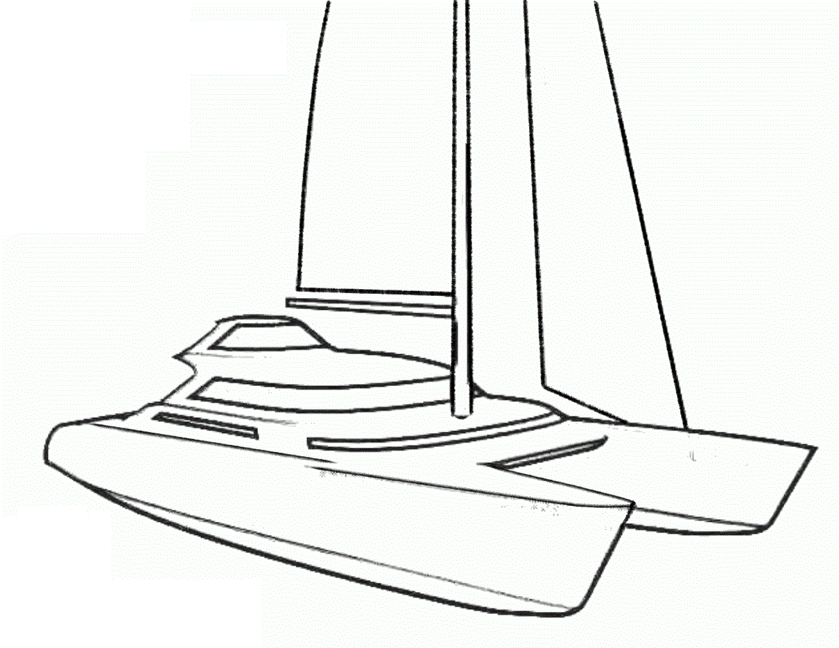 simple catamaran drawing