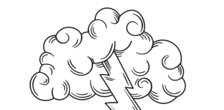 livre de coloriage de nuages de tempête à imprimer