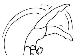 walking on hands coloring book to print