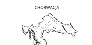 chorwacja mapa kolorowanka do drukowania