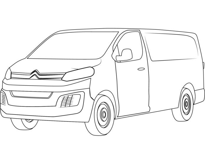 citroen delivery truck coloring book to print