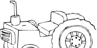 Traktor für Kinder Malbuch zum Ausdrucken