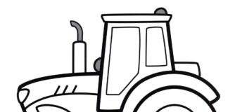 tractor coloring book to print