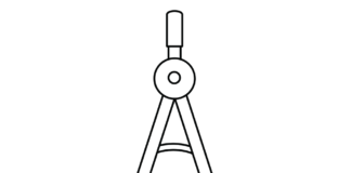 cyrkiel na lekcję matematyki kolorowanka do drukowania
