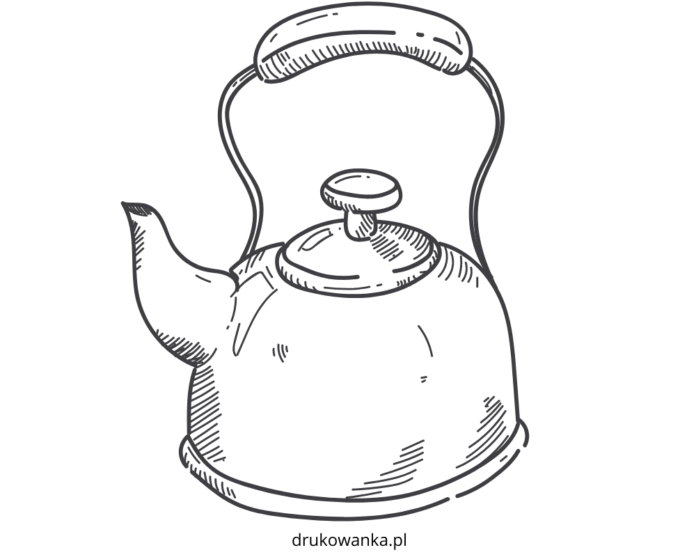 Teekannen-Malbuch zum Ausdrucken