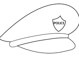 Rendőr sapka nyomtatható kép