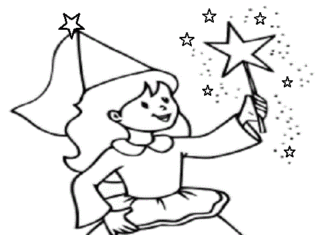 Fairy hat picture to print