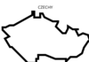 mapa Českej republiky na vyfarbenie k vytlačeniu