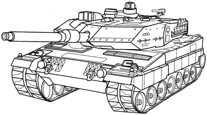 子供用戦車の塗り絵