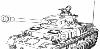 printable leopard tank coloring book