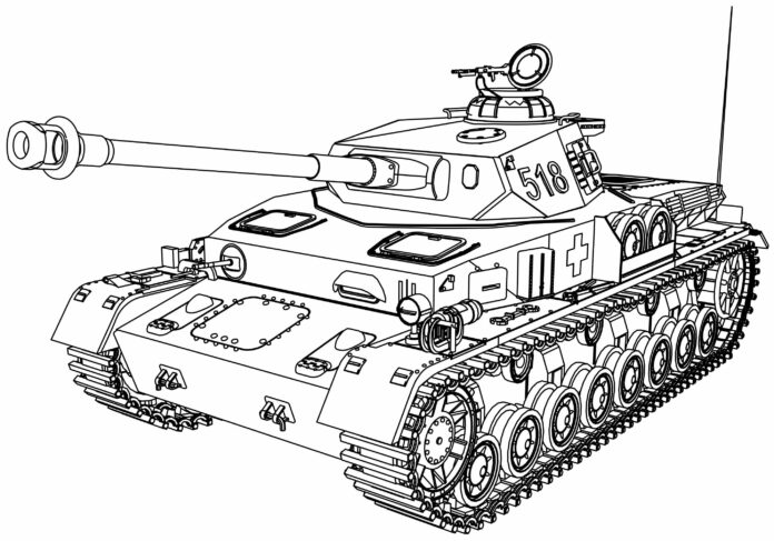 leopard tank färgbok som kan skrivas ut
