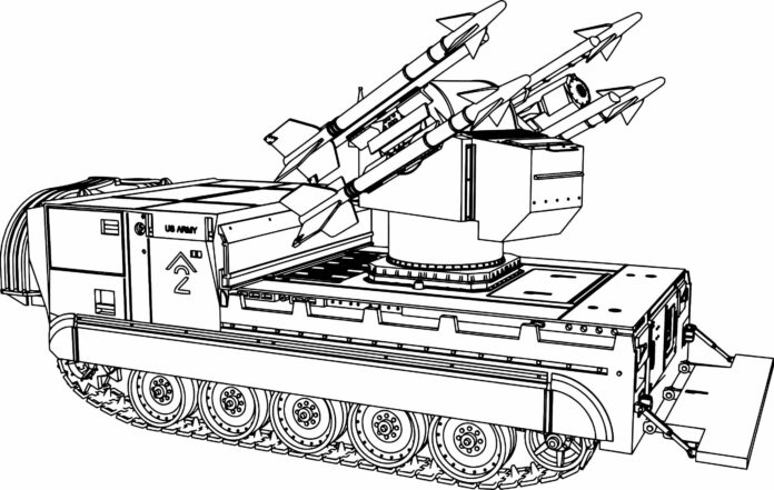 ausdruckbares Malbuch für Panzer auf Schienen