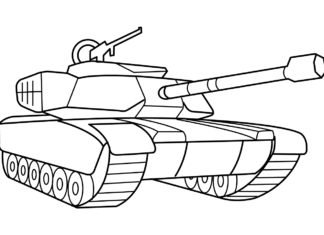 ポーランド戦車の印刷用塗り絵