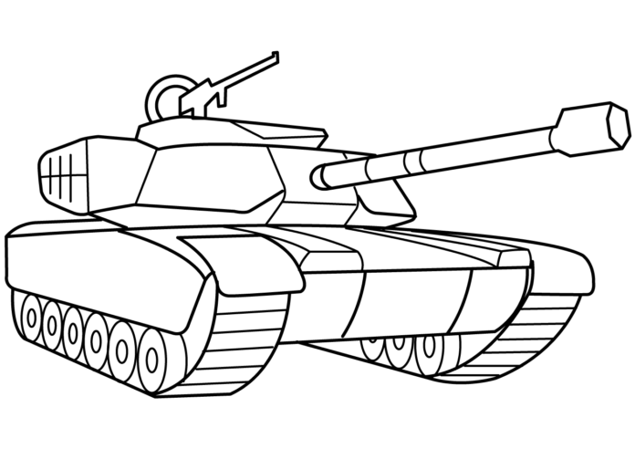 Färgbok för polska stridsvagnar som kan skrivas ut
