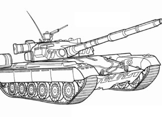 Omaľovánky tigrieho tanku na vytlačenie