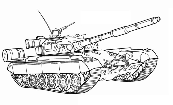 bedruckbares Tigerpanzer-Malbuch