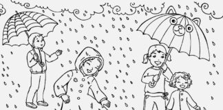 livre de coloriage sur la pluie à imprimer