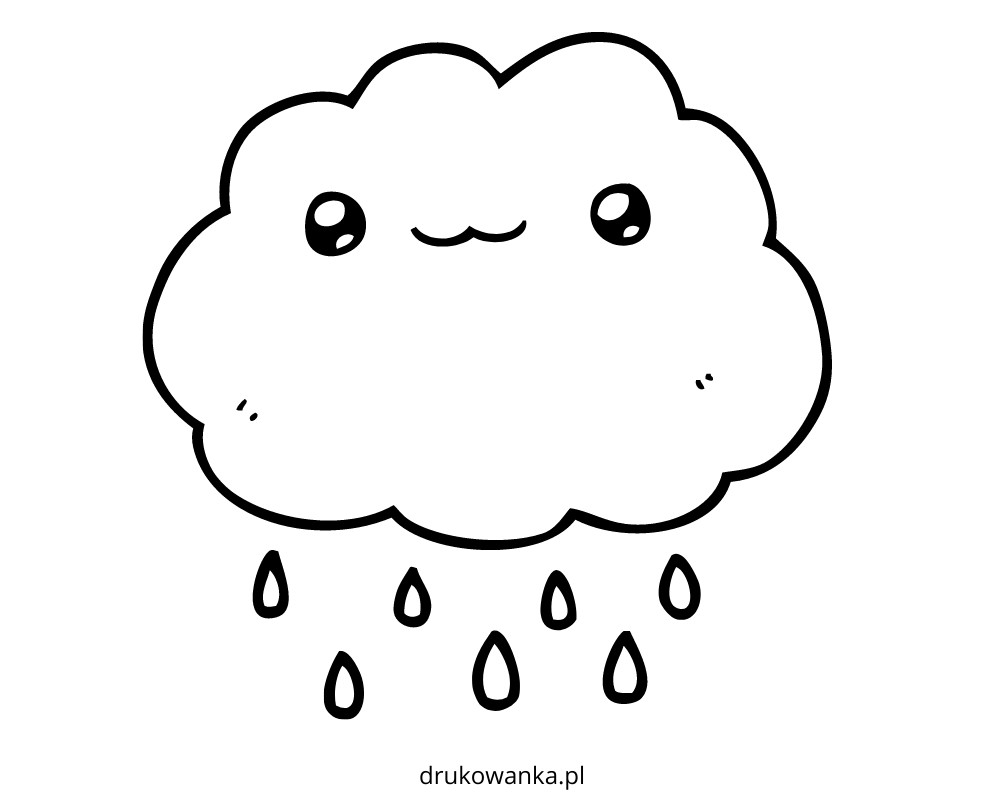 Regenwolken-Malbuch zum Ausdrucken